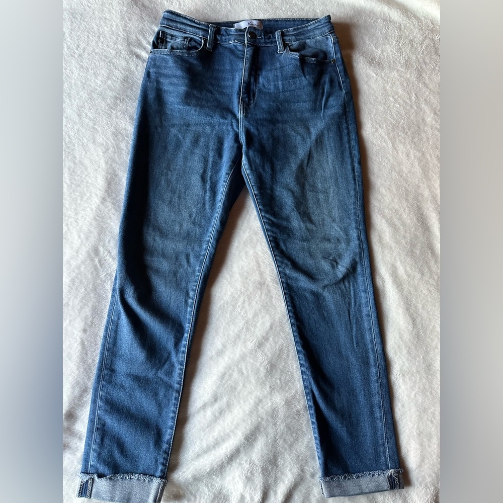 KanCan Mid-Rise Slim Straight Blue Denim Pants Women’s 13 (30)